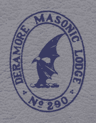 The Bat’s wing of the Bateson and the Falcon of de Yarburgh come together in the Crest of Deramore Masonic Lodge No. 290.